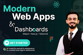 build a custom saas web app dashboard in react, next, node
