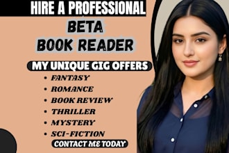 beta read your thriller, mystery, or horror manuscript with honest feedback