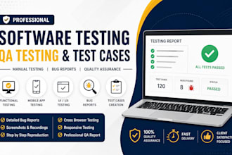 do software testing, QA testing, and create test cases