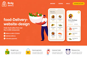 do design a modern food delivery website