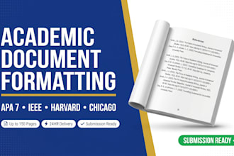 format your academic doc in apa 7, ieee, harvard, or chicago