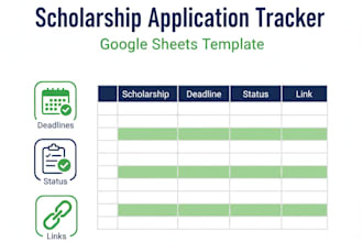 build a college application organizer spreadsheet