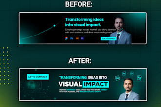 design premium linkedin banner