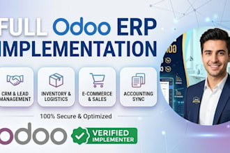 setup complete odoo erp with CRM inventory and ecommerce