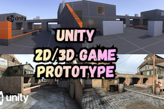 develop rapid unity game prototype for mobile, pc and webgl
