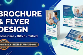 design homecare, bifold, trifold, brochure and flyers