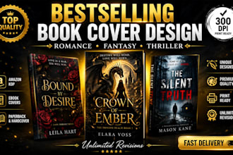 create kindle book cover design, ebook cover design, paperback and book design