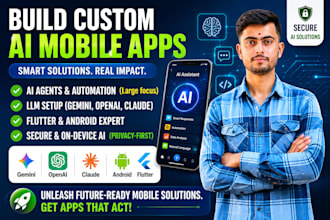 develop a custom ai agent or llm integrated flutter app