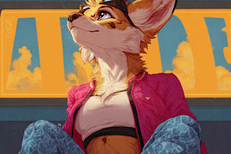 create a high quality custom furry illustration or fursona