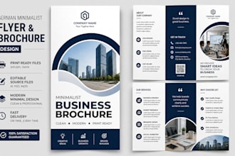 design german minimalist flyer brochure media kit print ready business design