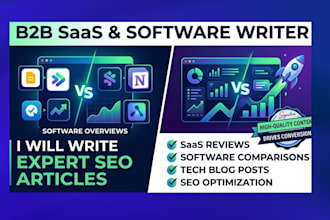 write expert SEO articles for saas companies and software comparisons