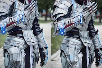 create 3d anime cosplay armor cosplay weapon