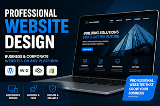 design a professional business and corporate website on any platform