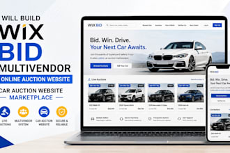 build wix bid multivendor online auction website car auction website marketplace