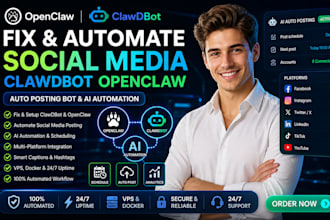 fix,automate social media clawdbot openclaw auto posting bot ai automation
