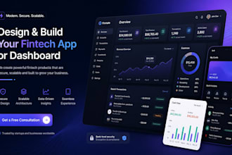 design and build your fintech app or dashboard