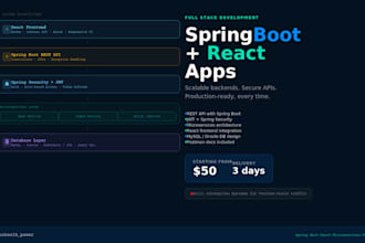 build a spring boot rest API with jwt auth and react