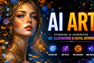 create stunning ai generated art, illustrations and digital artwork