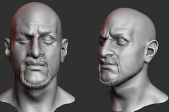 create custom 3d head bust from photo for gifts memorial or funny caricature