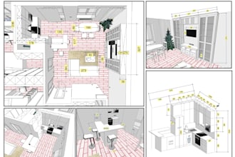 create a clear furniture layout with dimensions for your room or apartment