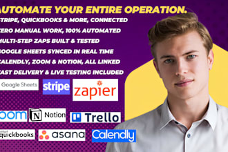 zapier expert stripe quickbooks google sheets asana trello notion zoom calendly