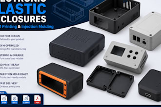 design electronic plastic enclosures for 3d printing and injection molding