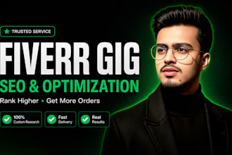 optimize your fiverr gig SEO, description, title and tags to rank higher