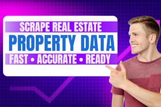 scrape real estate data and extract property listings into clean datasets