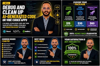 debug and clean up ai generated code or vibe coded apps