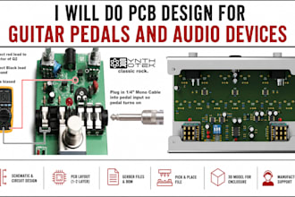 do pcb design for guitar pedals and audio devices ready for manufacturing