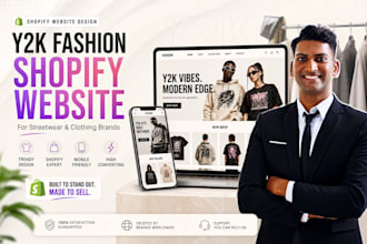 do y2k fashion shopify website, streetwear, clothing store, or boutique website