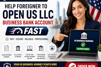 help foreigner to open US llc business bank account fast