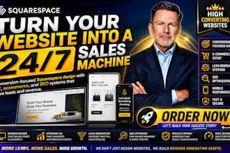 do squarespace website design ecommerce,lead generation, UX and SEO optimization