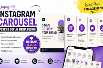 design engaging instagram carousel posts and social media carousel design