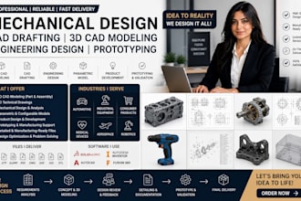 mechanical design cad drafting 3d cad modeling engineering design prototyping