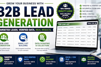 provide b2b lead generation email list building data scraper