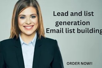 provide b2b lead generation email list building data scraper
