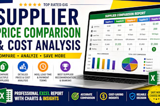 compare supplier quotations and identify the best price