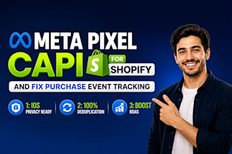 setup meta pixel capi for shopify and fix purchase event tracking