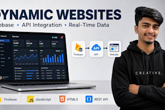 build a dynamic website with firebase and api
