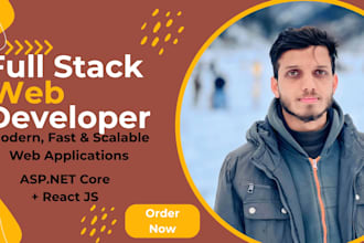 develop full stack web app using aspnet core and react with clean architecture