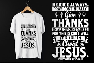 design christian typographic tshirt bible verse faith based apparel online store