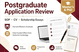 review your graduate school applications for masters or phd