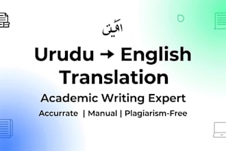 do bilingual academic writing and translation urdu english