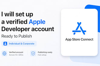 set up a verified apple developer account ready to publish