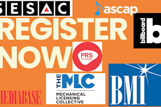 assist with bmi soundexchange prs sesac music registration and publishing setup