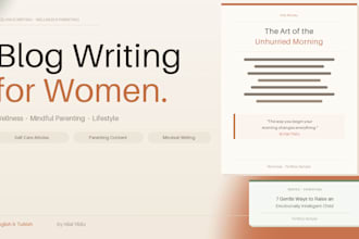 write a mindful wellness blog article for women