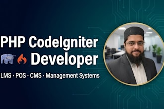 develop custom PHP codeigniter 3 web application or management system