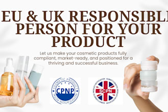 be your responsible person in eu australia UK for gpsr amazon cosmetic product