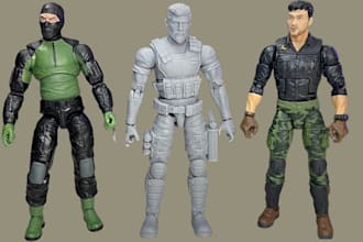 sculpt 3d action figure articulated model bjd toy tabletop miniature 3d printing